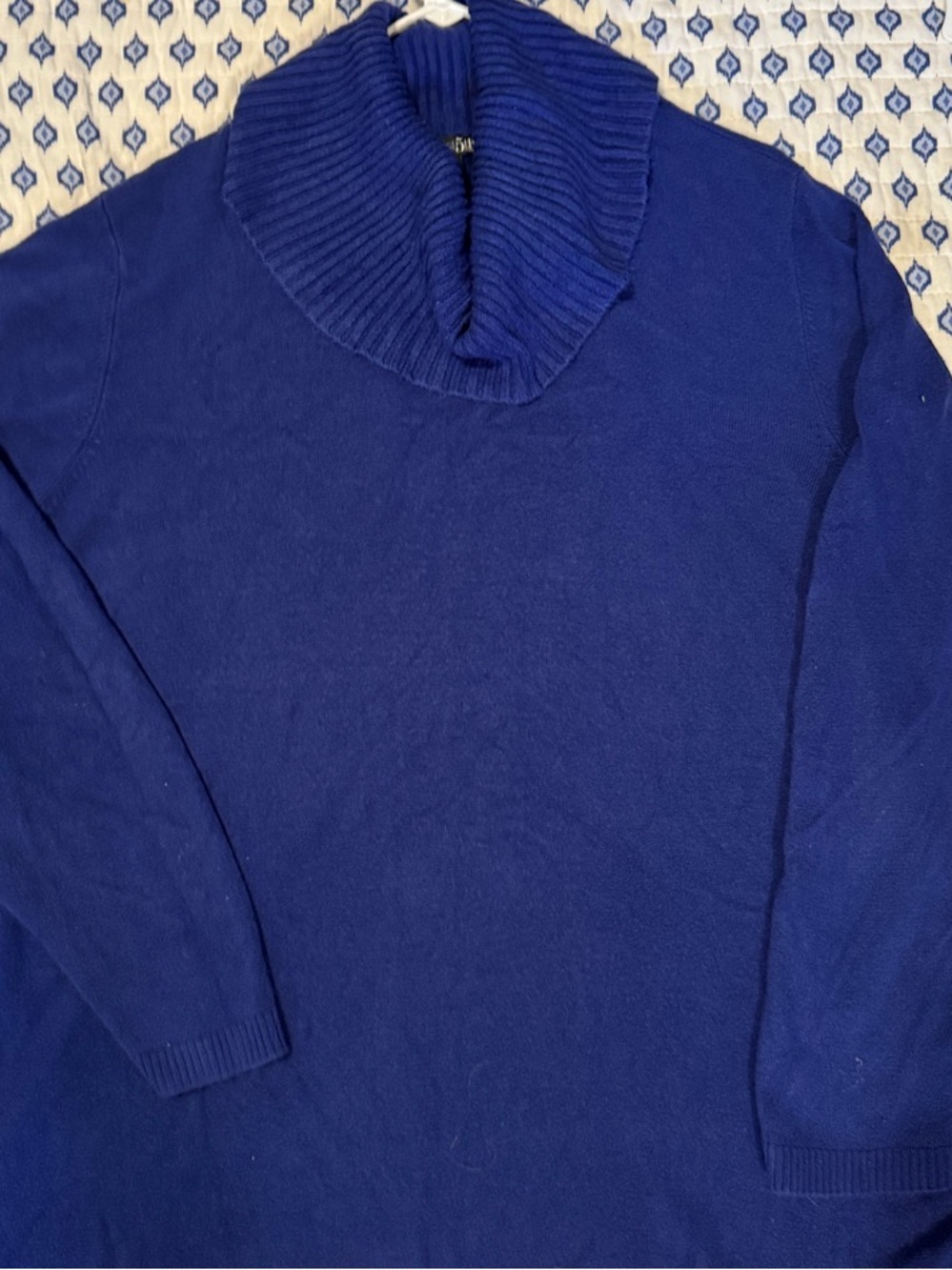 East 5th woman Royal Blue Shawl Collar Sweater 3X